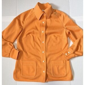 BUTTE KNIT - Women's Vintage 70s Orange Polyester Blazer Jacket - Medium *no tag